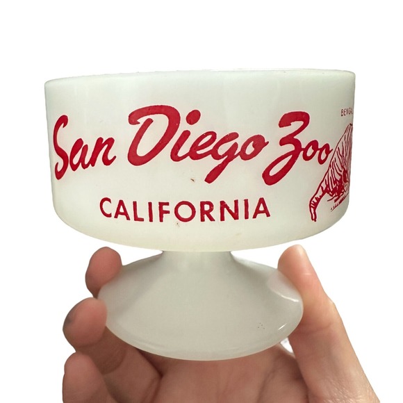 San Diego Zoo White Animal Souvenir Glass‎ Glassware Drinkware Cup (Pair) 3x3.5 - Picture 5 of 10